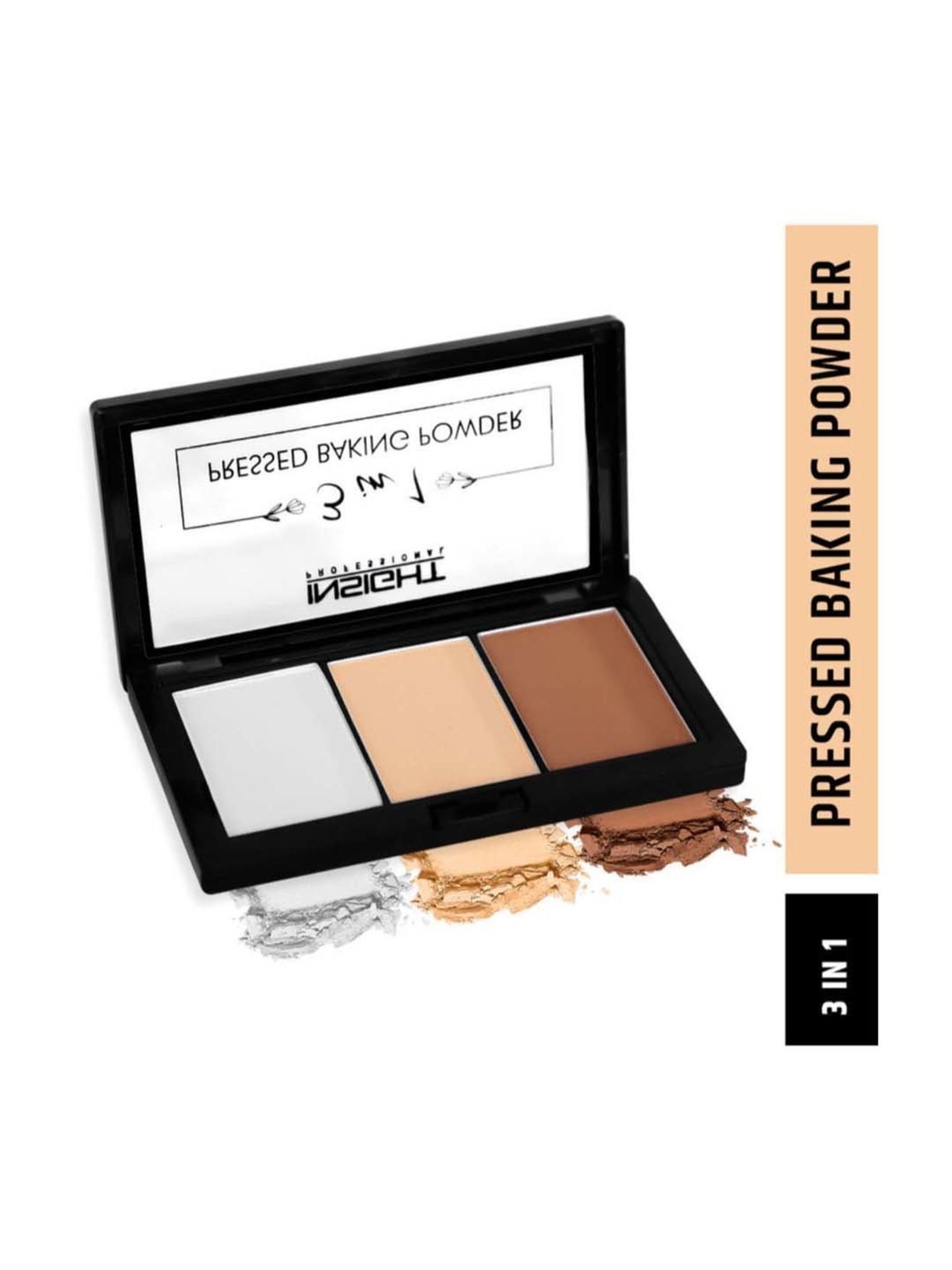 Insight Cosmetics 3 In1 Pressed Baking Powder Multicolor - 14 gm