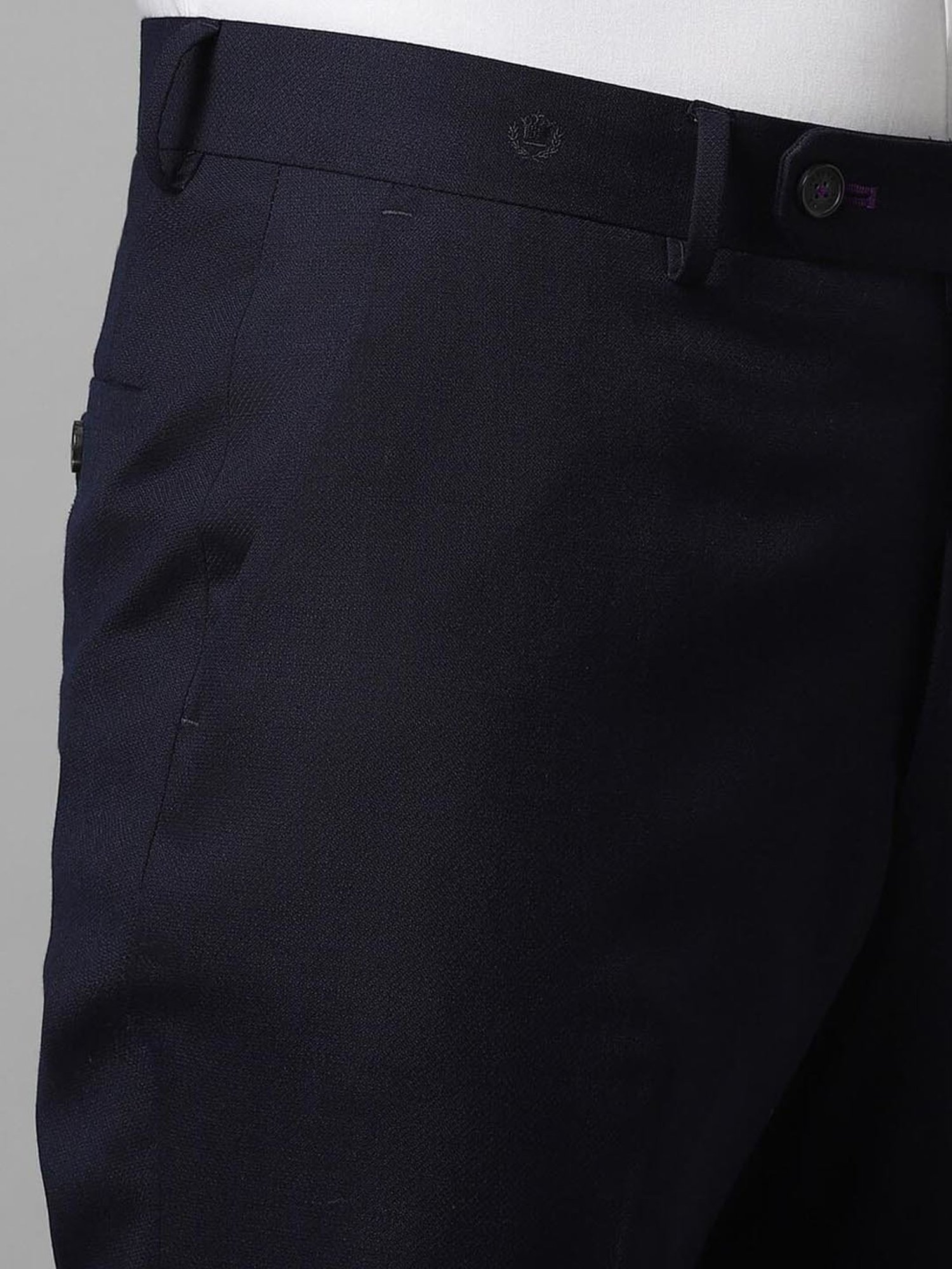 Luxure By Louis Philippe Navy Slim Fit Two Piece Suit