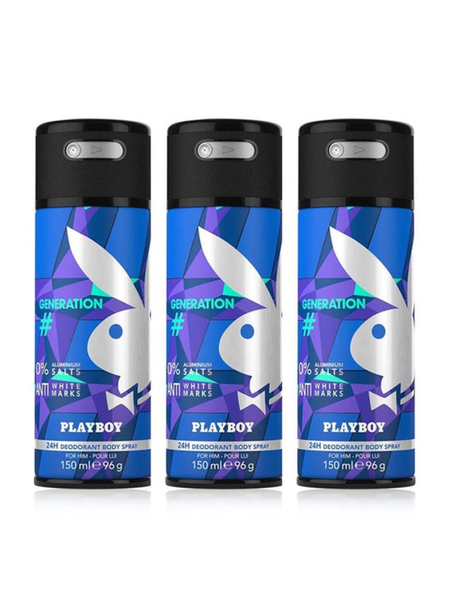 Playboy Generation Man Deodorant Spray (Pack of 3)