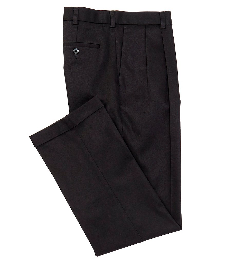 Roundtree & Yorke TravelSmart CoreComfort Non-Iron Pleated Classic/Relaxed Fit Chino Pants