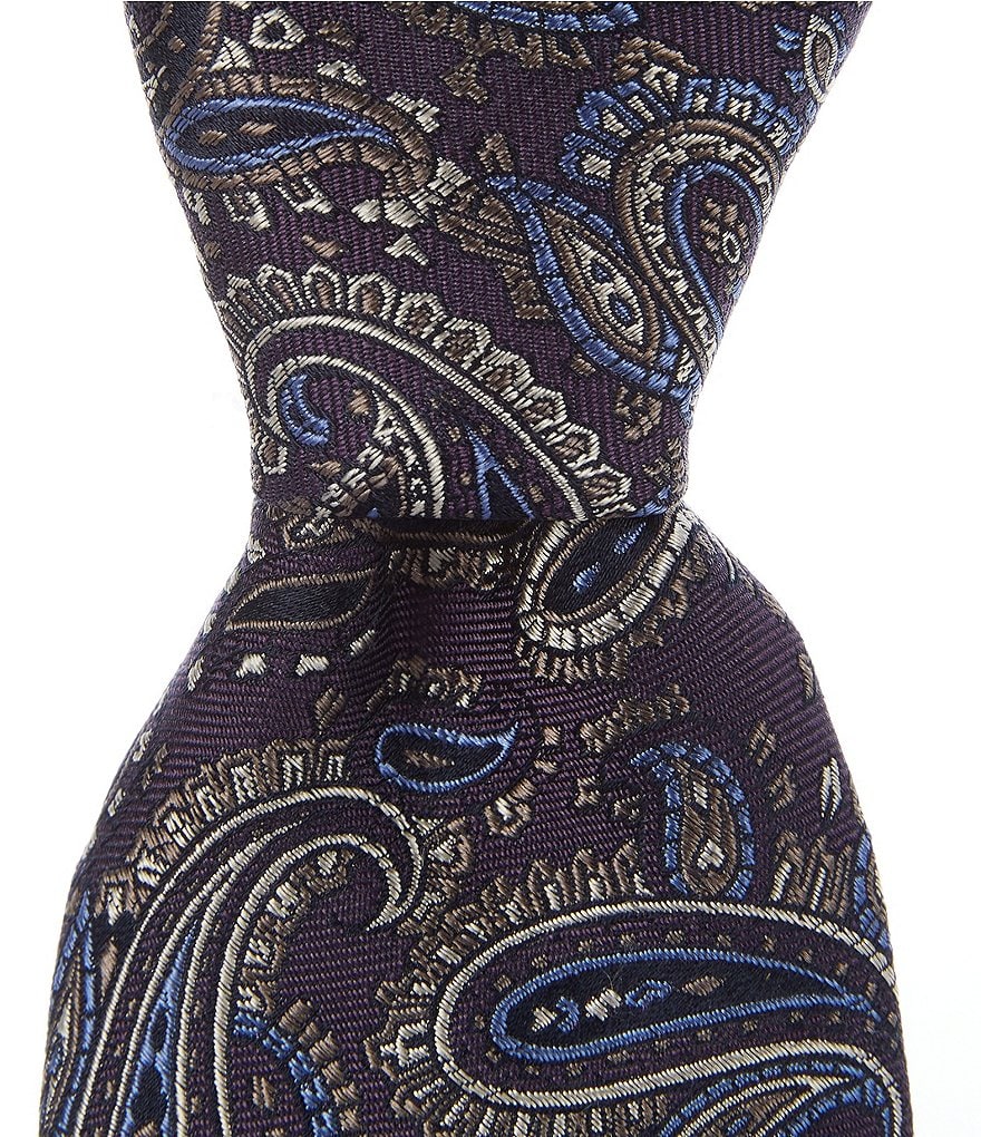Cremieux Reeves Paisley Traditional 3 1/4#double; Silk Tie