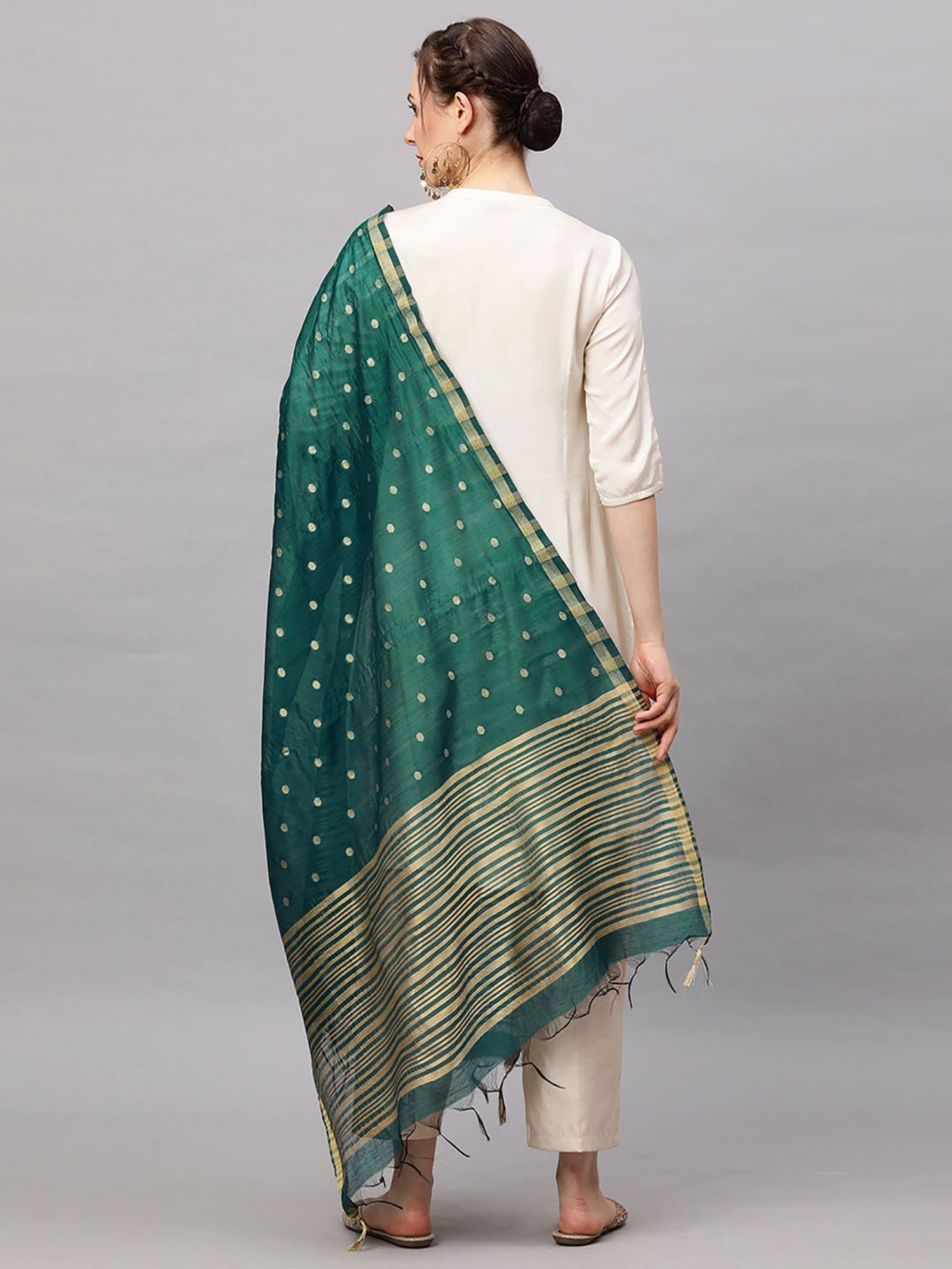 Indo Era Green Dupatta