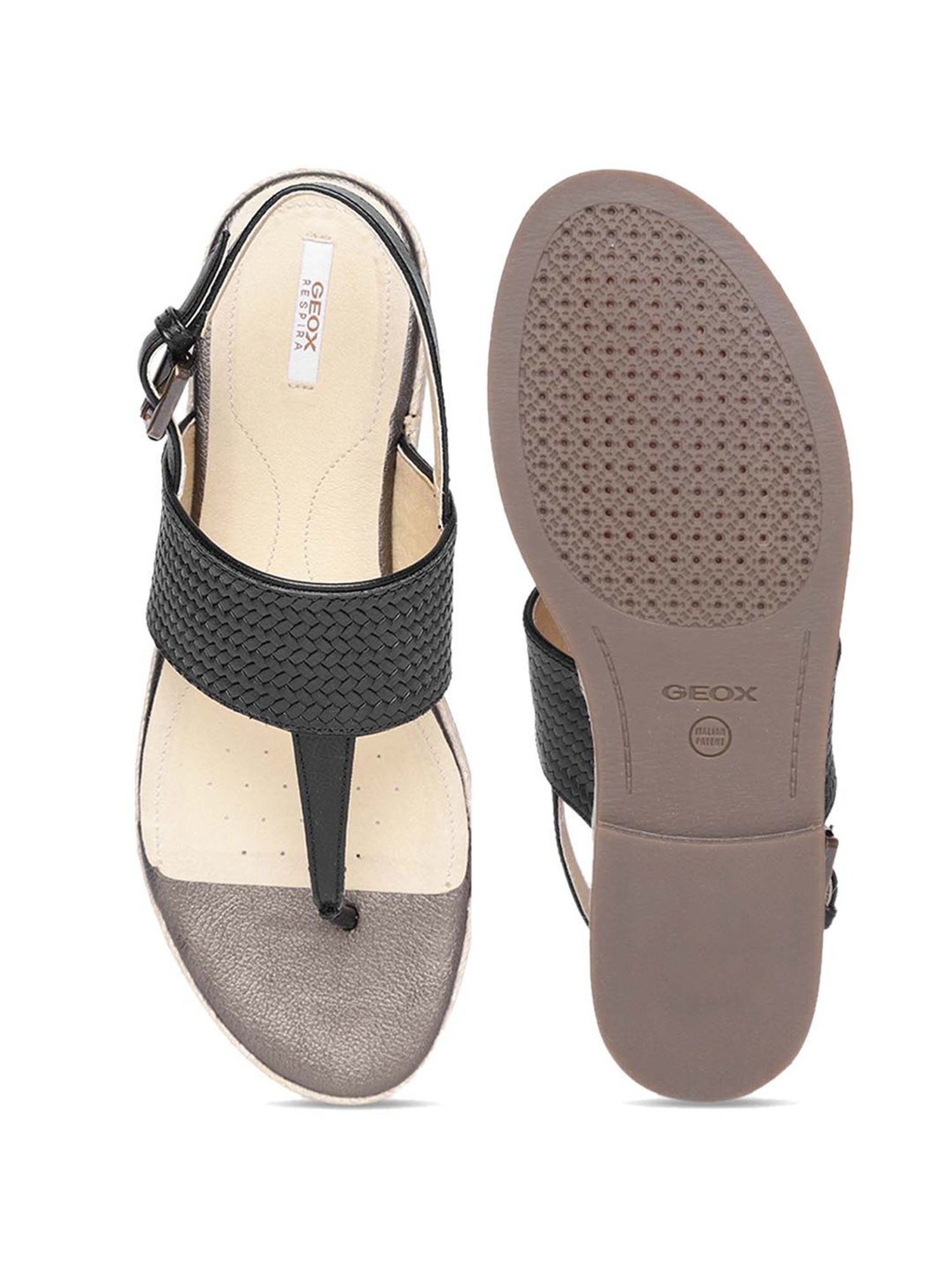 Geox Women's Black Back Strap Sandals