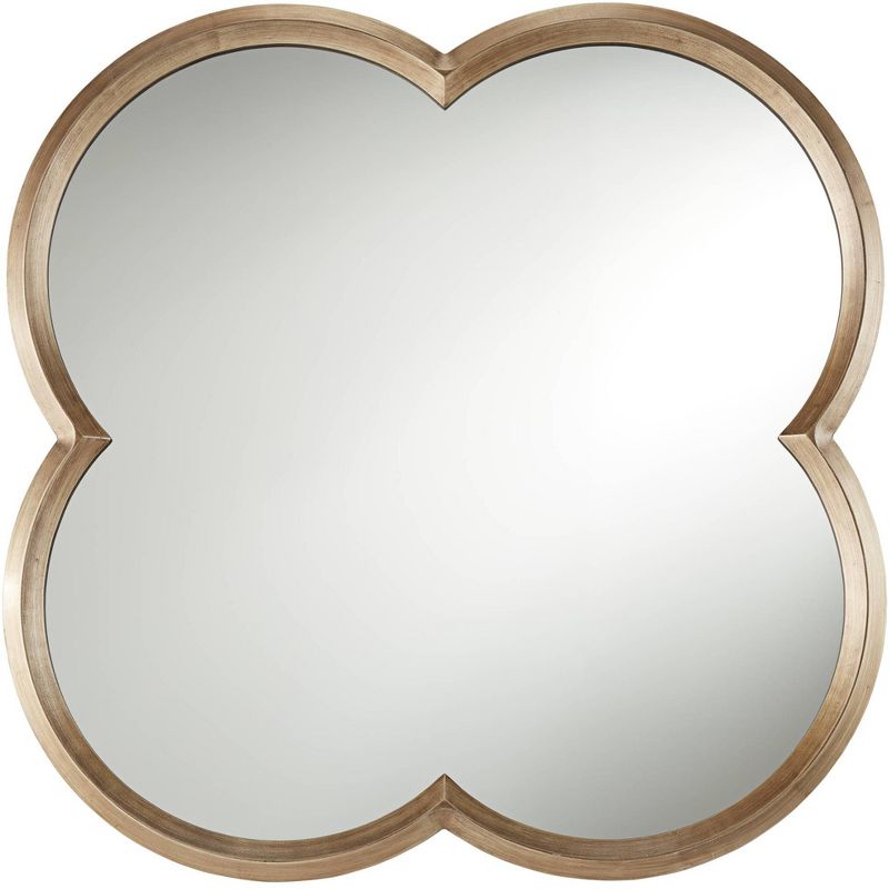 Noble Park Palazzo Gold 34 3/4" x 34 3/4" Clover Framed Wall Mirror