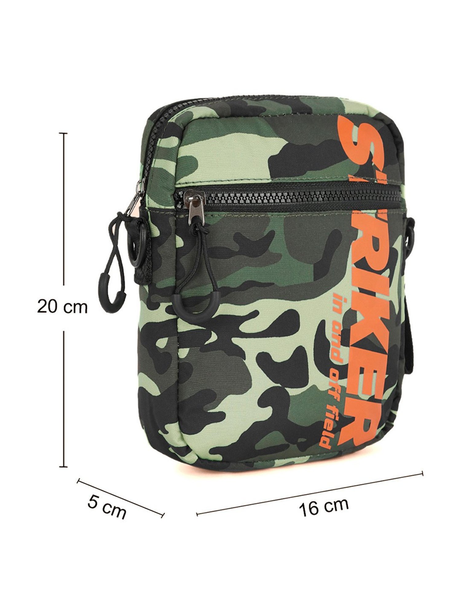 Ajile by Pantaloons Olive Camo Medium Cross Body Bag