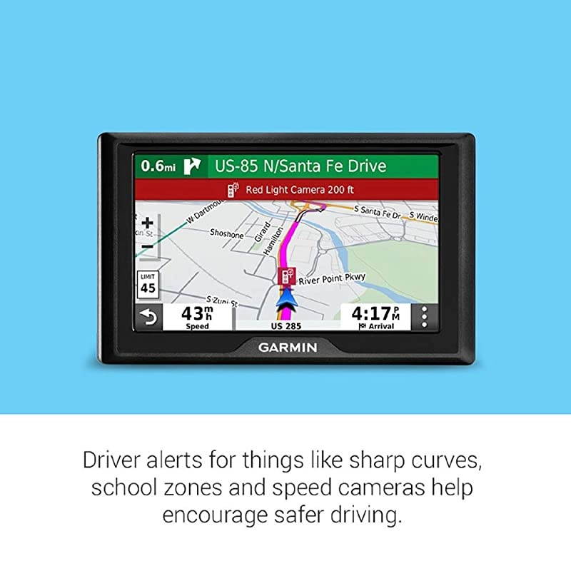 Drive 52 amp Traffic GPS navigator with 5 display features easytoread menus and maps traffic alerts plus information to enrich road trips