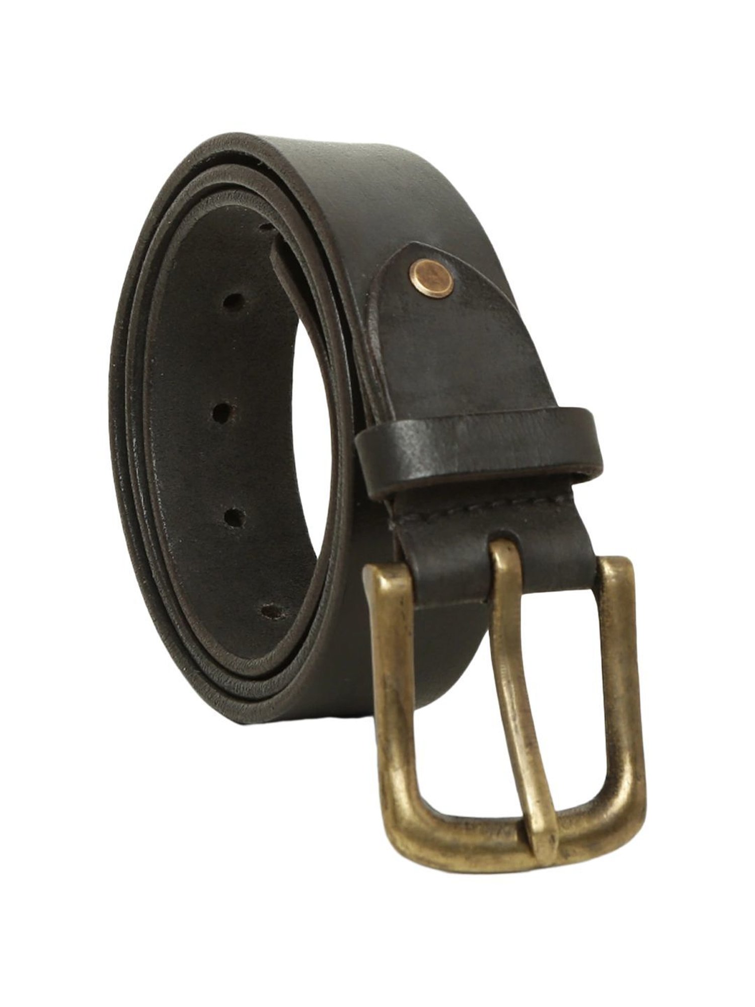 Art N Vintage Black Leather Waist Belt For Men