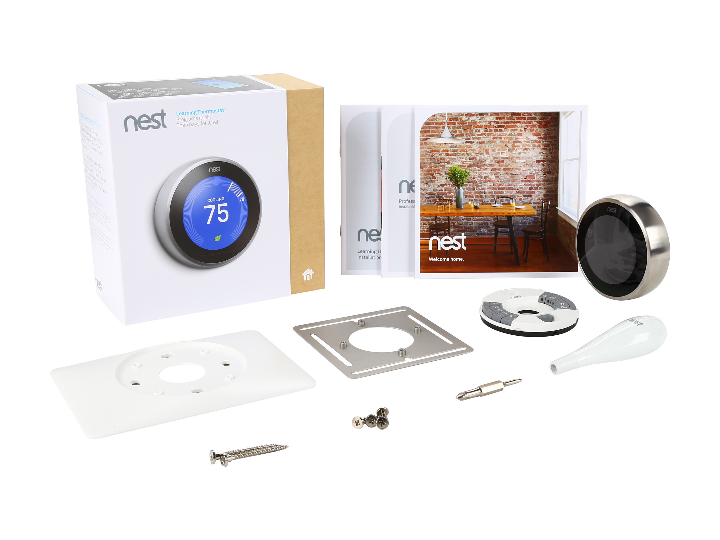 Nest Learning Thermostat - 3rd Generation, Stainless Steel