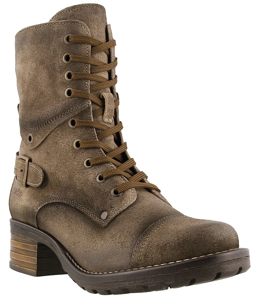 Taos Footwear Crave Distressed Leather Combat Booties