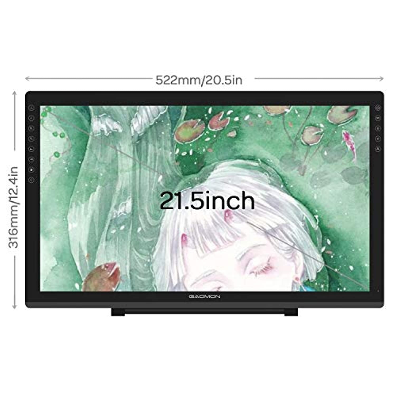 GAOMON PD2200-21.5 Inch Full Lamination Pen Display with 8 Touch Keys and Support &plusmn;60&deg; Tilt