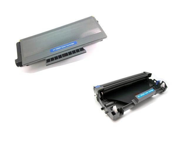 Cisinks &reg; 2 Pack Compatible Toner Cartridge and Drum unit ( 1 TN580, 1 DR520 ) TN-580 DR-520 For Brother DCP-8060 HL-5200 HL-5240 HL-5250 HL-5280 MFC-8460N MFC-8660DN MFC-8670DN MFC-8860DN
