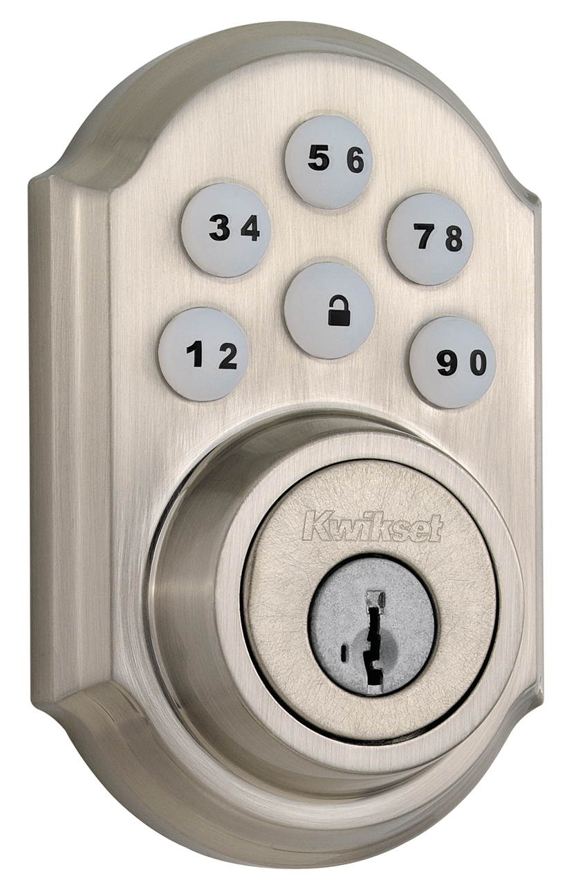 Kwikset 909 11P SMT CP SmartCode Electronic Single Cylinder Deadbolt feat SmartKey in Venetian Bronze