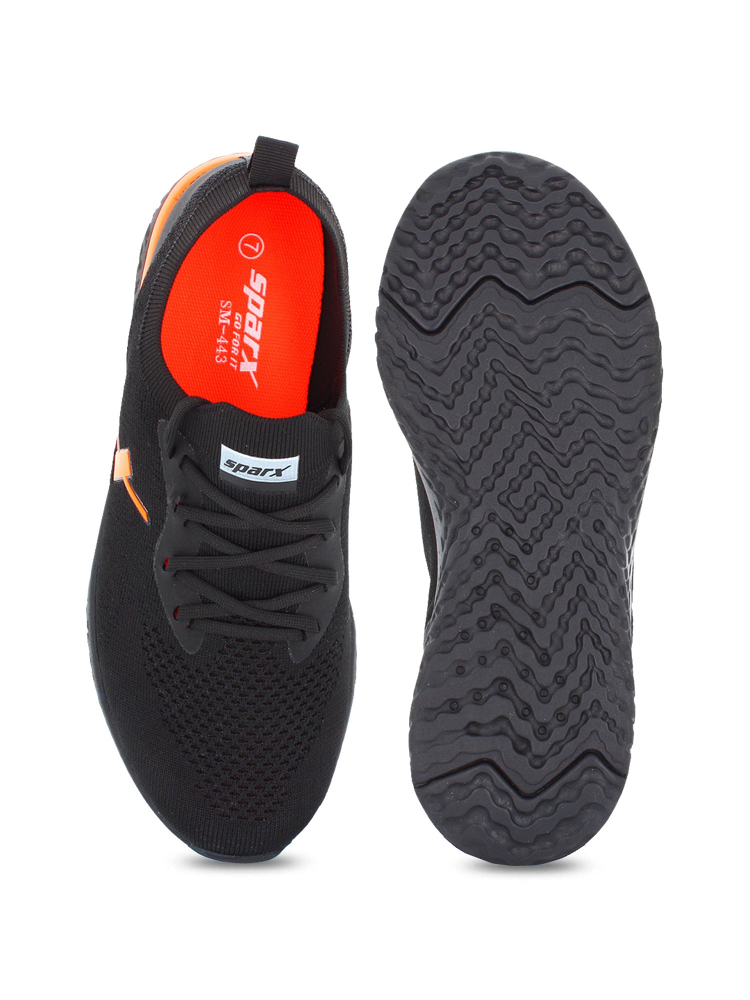 Sparx Black Running Shoes