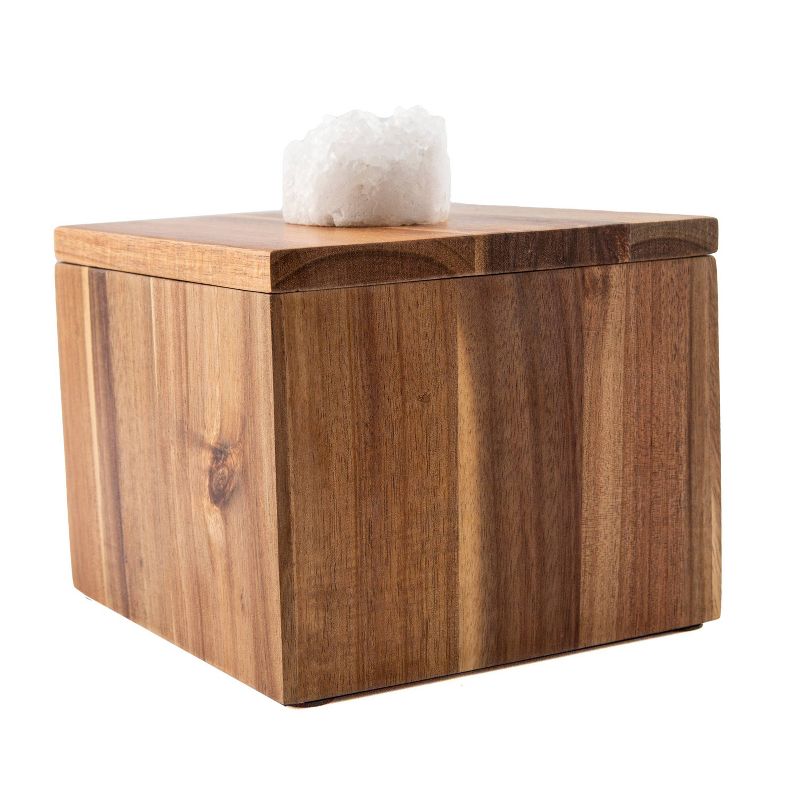 Thirstystone Acacia Wood and Quartz Stone Kitchen Storage Box