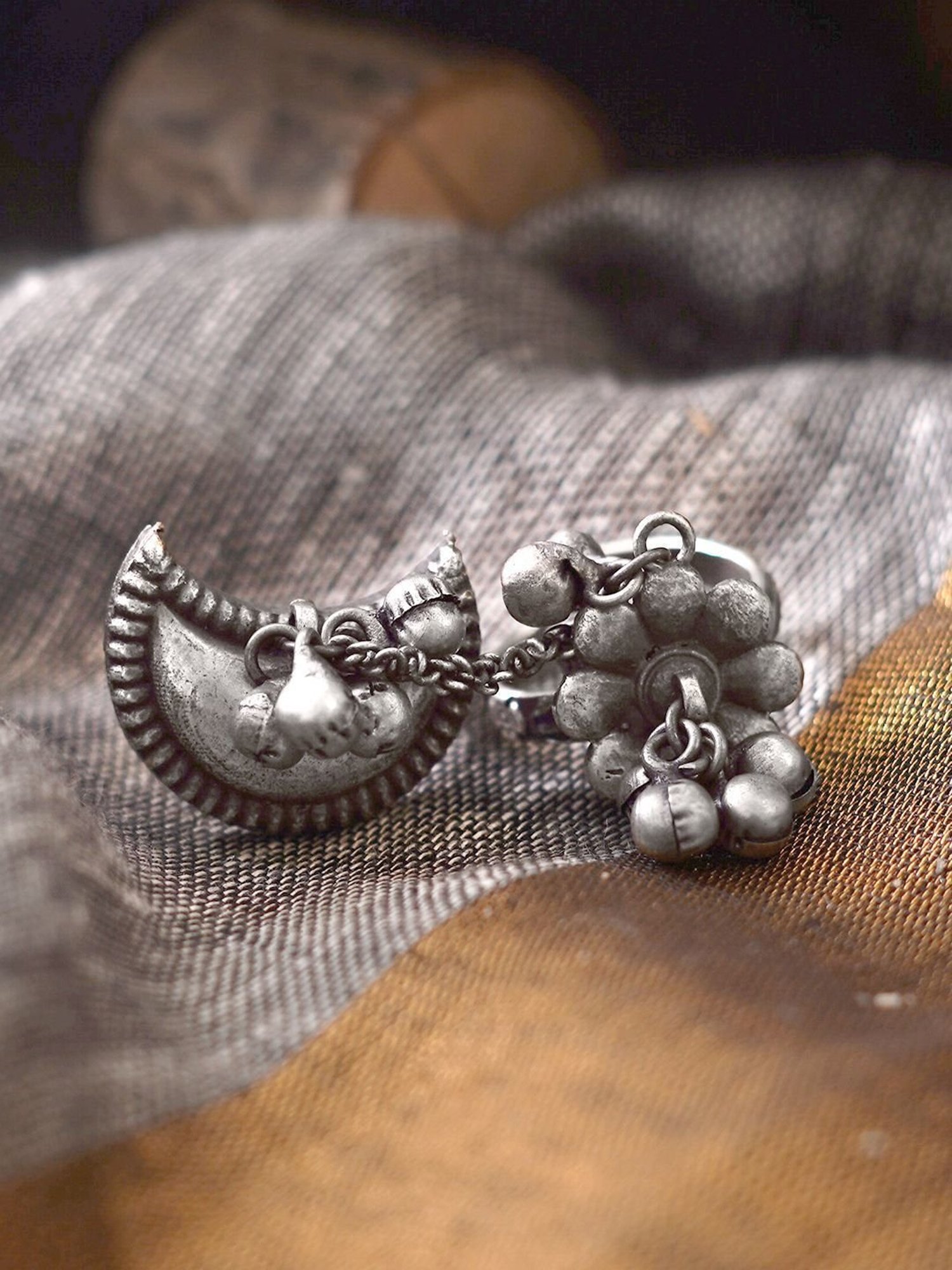 Teejh Chaithra Antique Silver Polish Ring