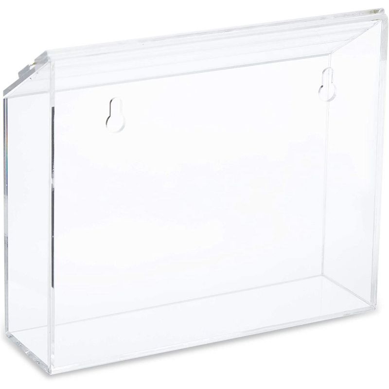 Stockroom Plus Clear Acrylic Wall Mounted Brochure Display, Postcard Holder (7.5 x 6.5 x 2.3 in)