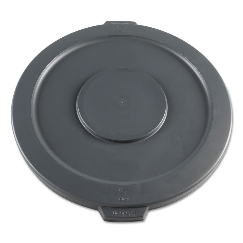 Boardwalk Lids for 32-Gal Waste Receptacle Flat-Top Round Plastic Gray 32GLWRLIDG