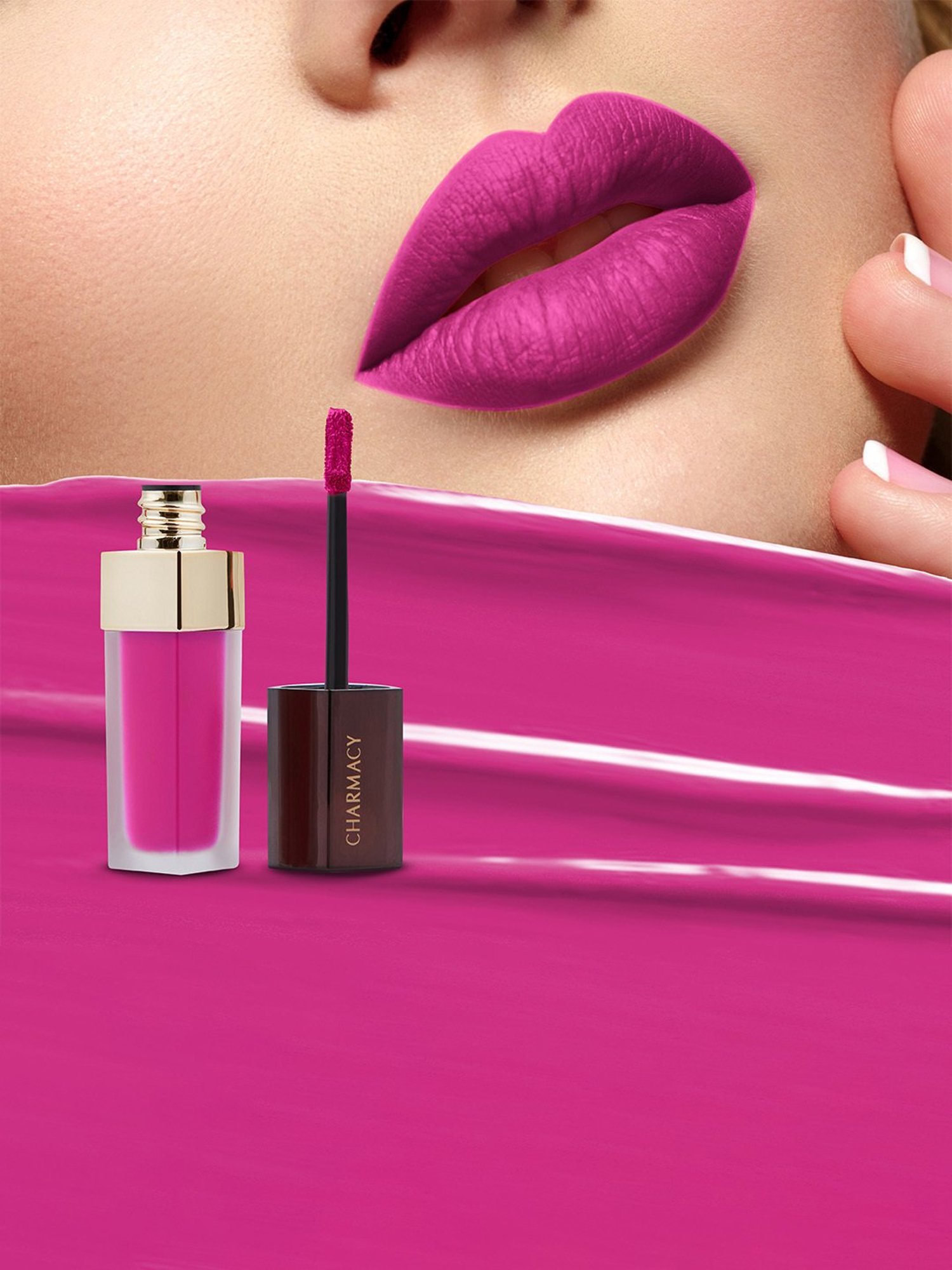 CHARMACY Milano Stunning Longstay Liquid Lip Lipstick Fuchsia Desire 12 - 5.6 ml