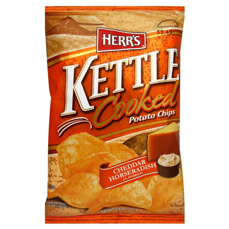 Herr's Kettle Cooked Cheddar Horseradish Potato Chips - 8.5oz