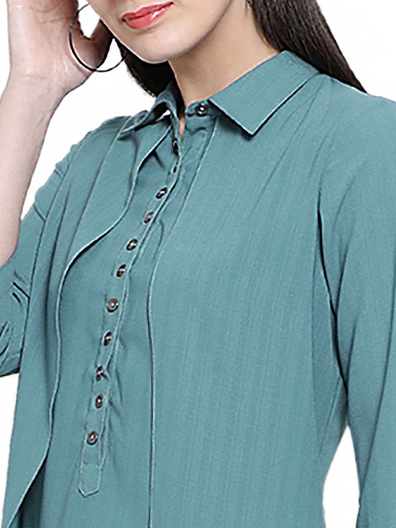 Office & You Teal Blue Below Knee Dress