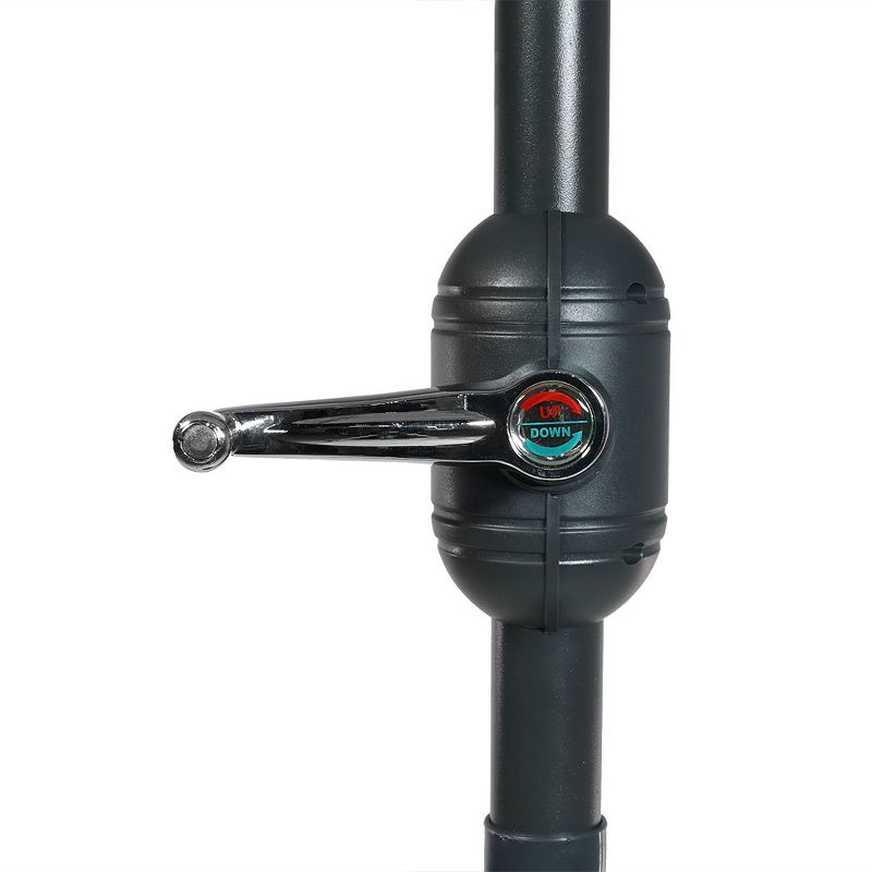 Sunnydaze Outdoor Aluminum Patio Umbrella with Push Button Tilt and Crank - 9' - Catalina Beach Stripe