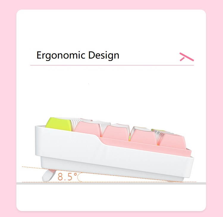 KEMOVE Snowfox Bluetooth 5.1 Wireless/Wired 60% Mechanical Keyboard - RGB Backlit 61 Keys Keyboard - Hot Swappable, PBT Keycap, Full Keys Programmable - White (Gateron Mechanical Switch)