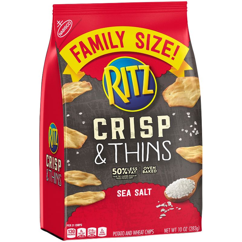 Ritz Crisp & Thins Sea Salt Potato & Wheat Chips - 10oz