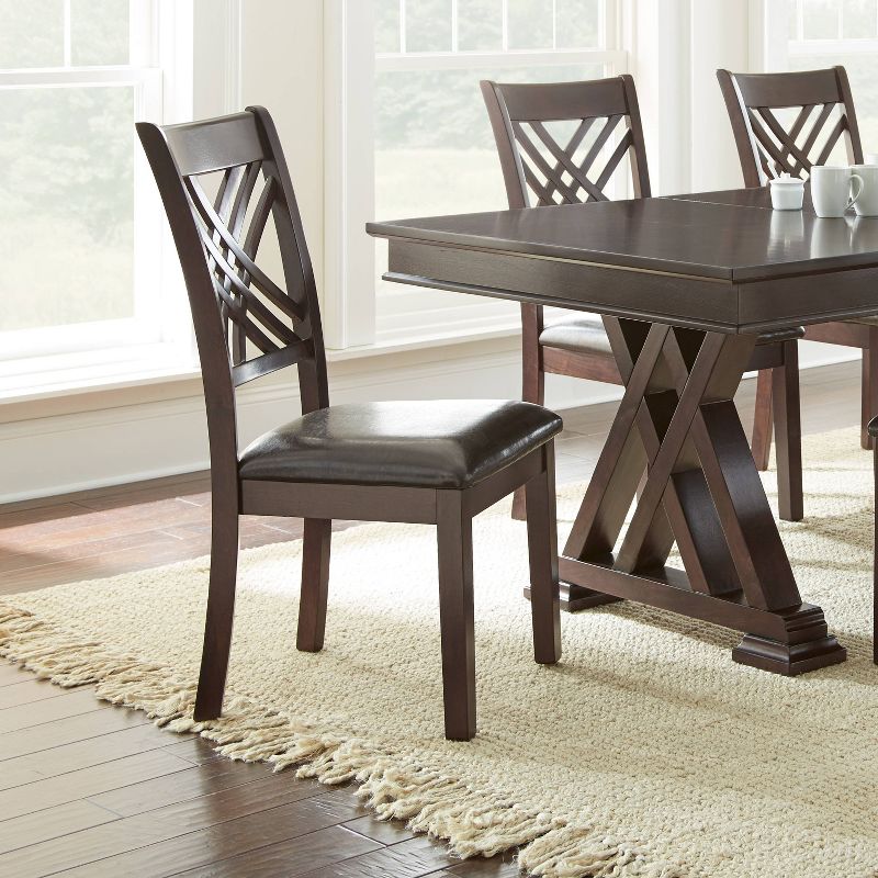 Agi Mid-Century Dining Chair in Walnut Wood and Beige Fabric - Armen Living