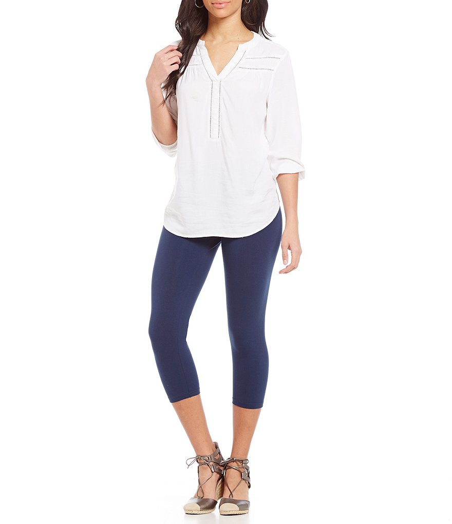 Commando Faux Leather Crocodile-Embossed Legging