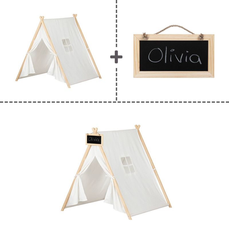 Sweedi Play Tent with Chalkboard Organic Cotton and Pine  - South Shore