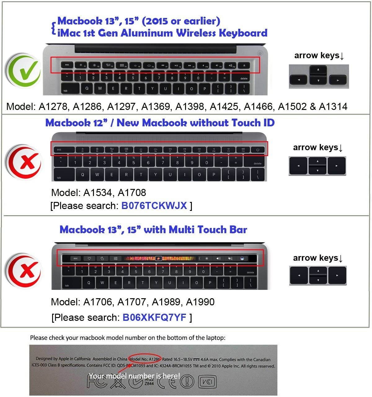 XSKN Adobe Photoshop CC Shortcuts Silicone Keyboard Skin Hotkeys PS Keyboard Cover for MacBook Air 13 & MacBook Pro 13 15 17, Retina (US/European ISO Keyboard)