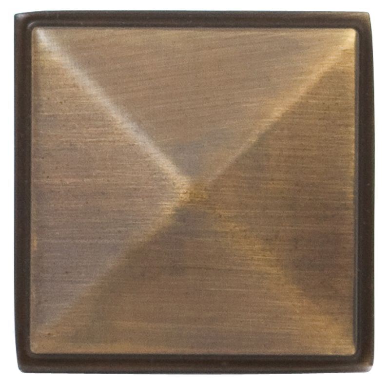 Sumner Street Home Hardware 1.25 4pc Knob Vintage Brass Pyramid