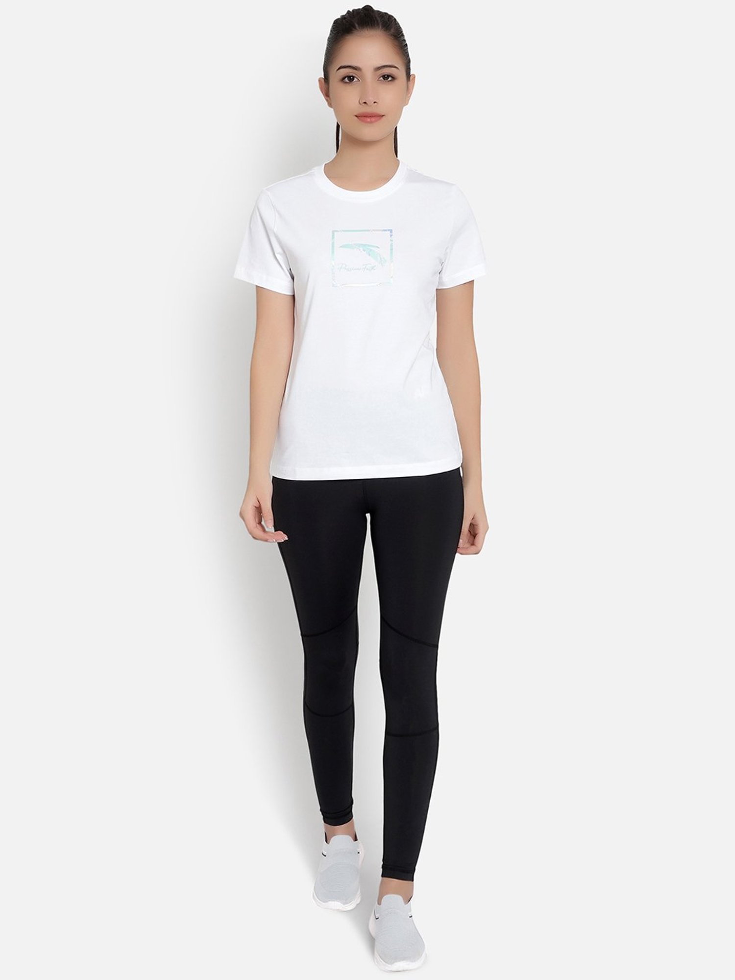 Anta White Cotton Printed Sports T-Shirt