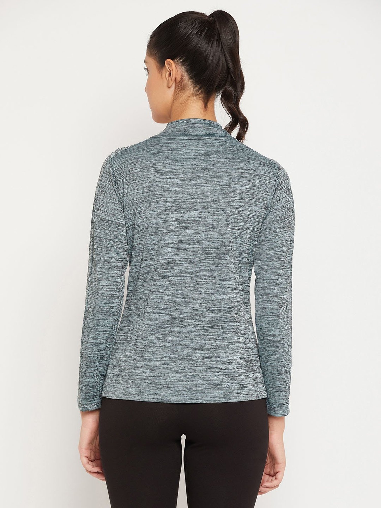 Clovia Blue Melange Sports Jacket