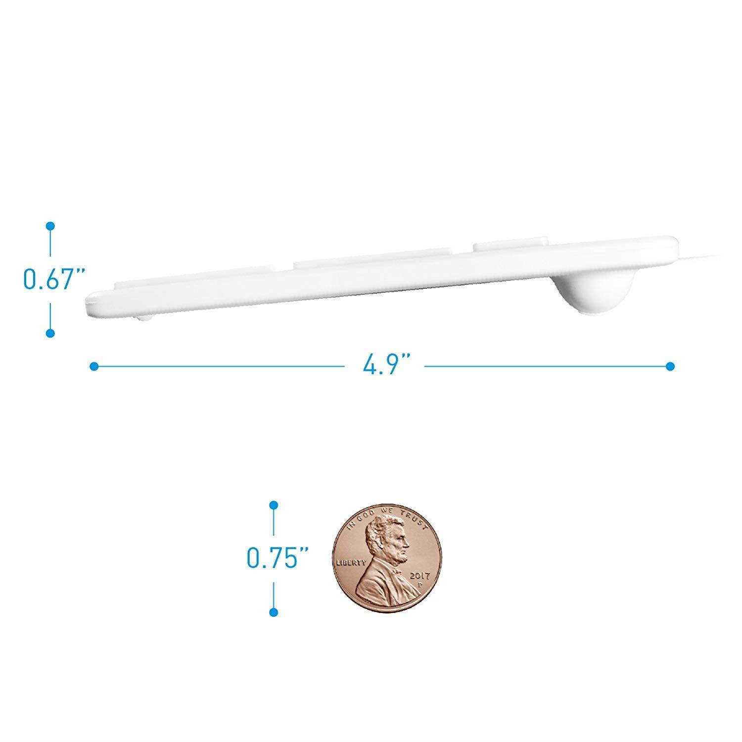 Macally Ultra-Slim USB Wired Keyboard with Number Keypad for Apple Mac Pro, MacBook Pro/Air, iMac, Mac Mini, Laptop Computers, Windows Desktop PC Laptops, Silver (SLIMKEYPROA)