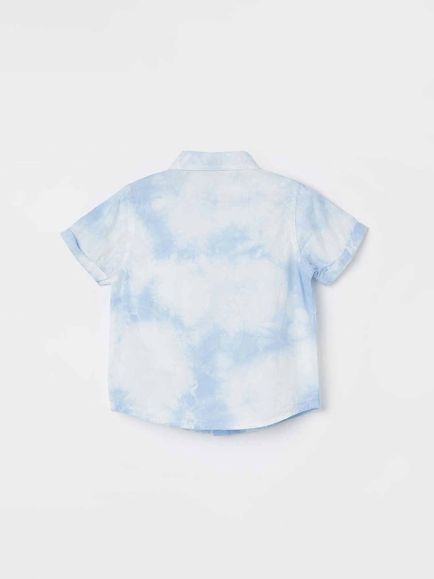 Juniors by Lifestyle Blue & White Cotton Over Dyed Shirt