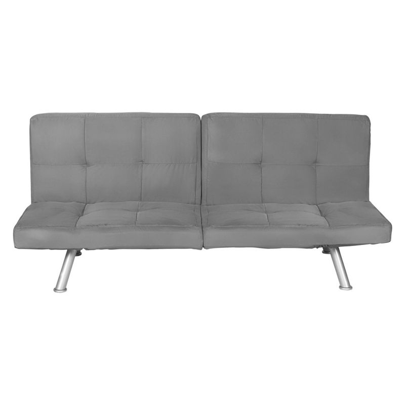 Contempo Microsuede Upholstered Convertible Futon Charcoal - Dorel Home Products
