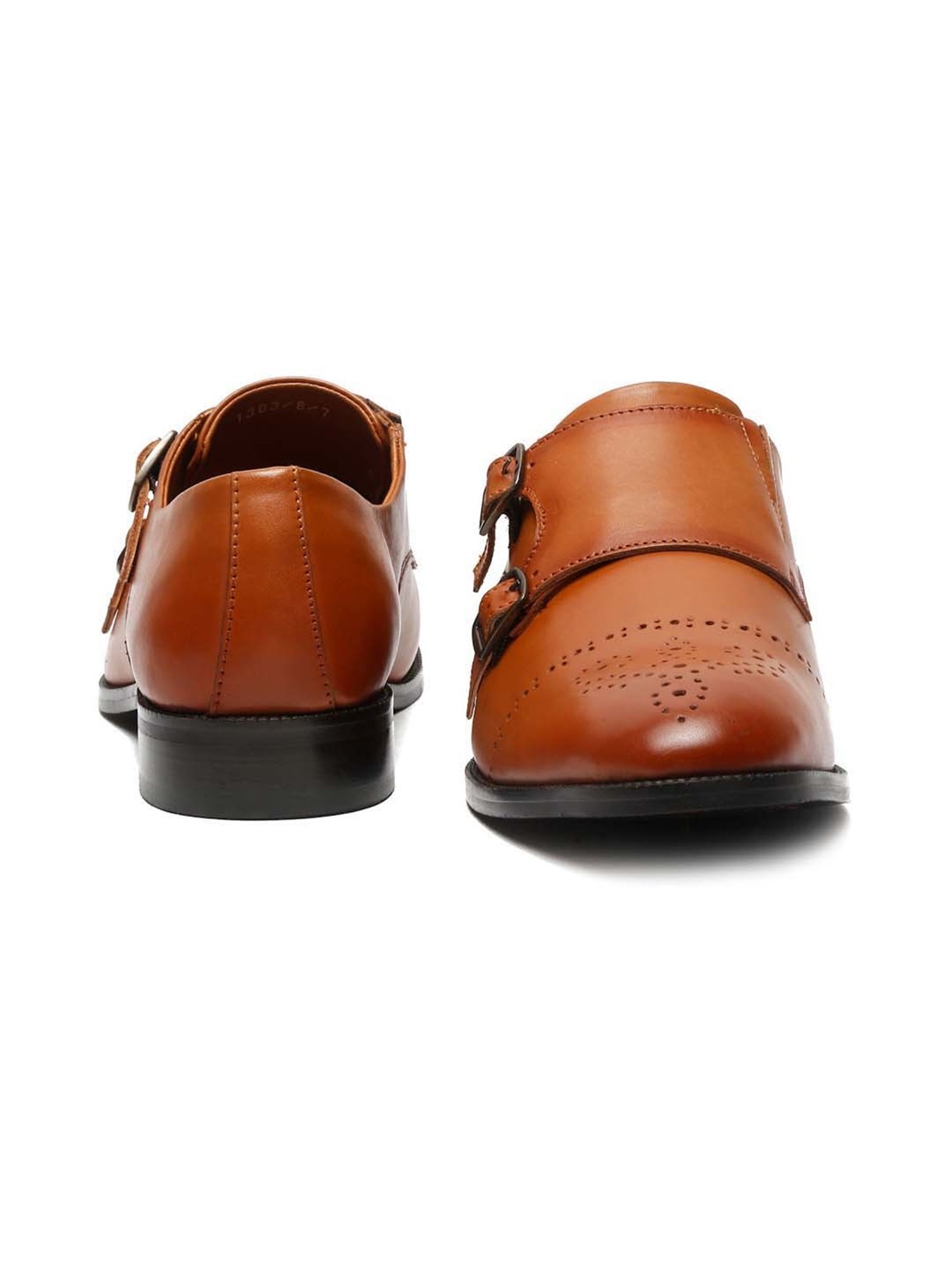 Louis Stitch Men's Russet Tan Monk Shoes