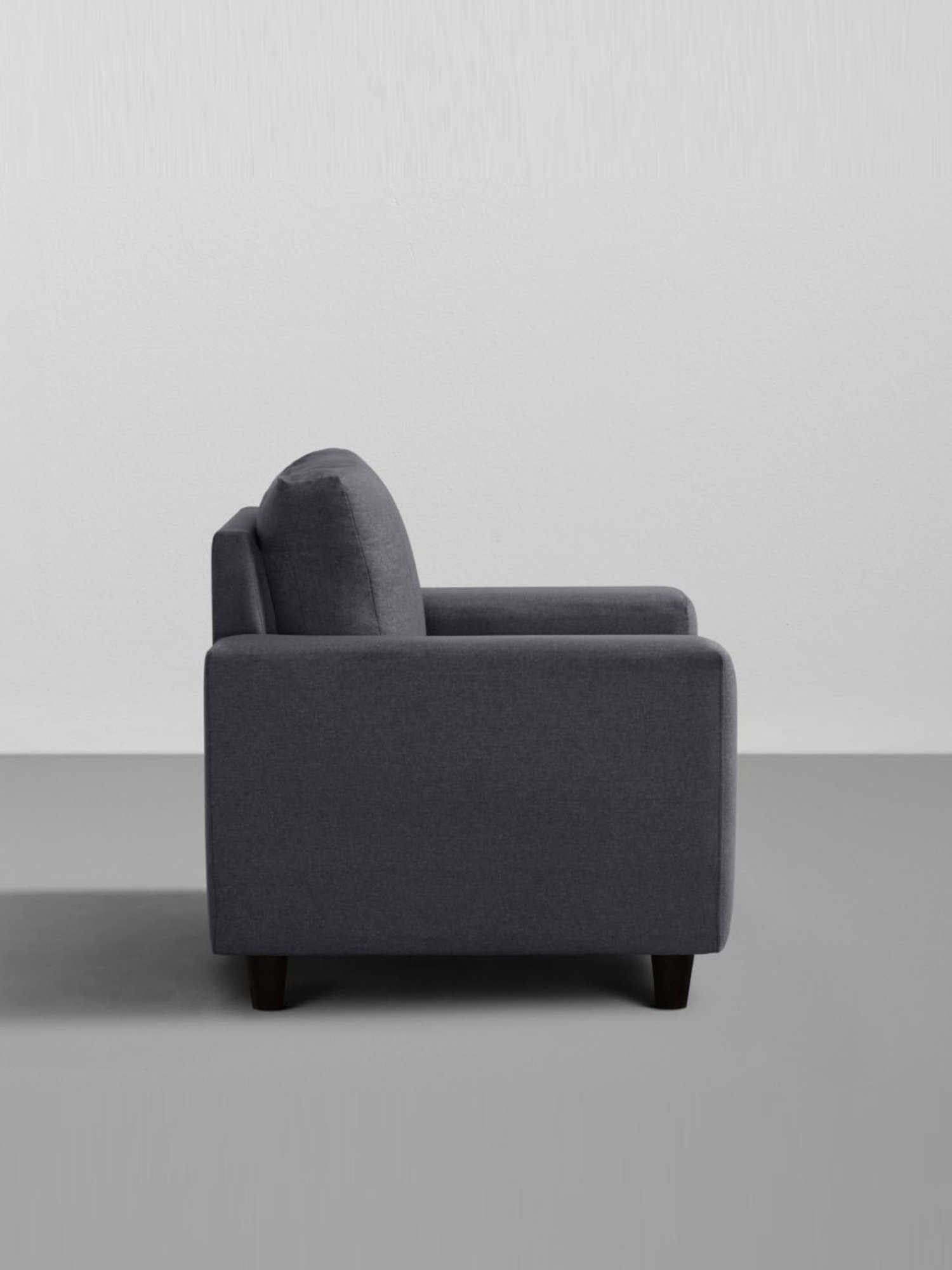 Sleepyhead Bae Stone Grey Fabric 1 Seater Sofa