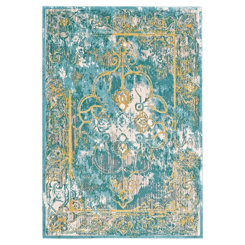 5'3"X7'6" Solid Loomed Area Rugs Lagoon - Weave & Wander