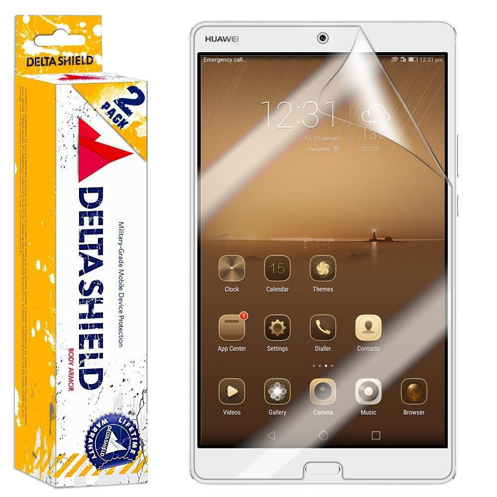 DeltaShield Screen Protector for Huawei MediaPad M3 8.0 (2-Pack) BodyArmor Anti-Bubble Military-Grade Clear TPU Film