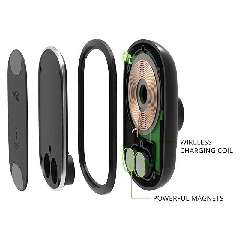 iTap 2 Wireless Magnetic Qi Wireless Charging Air Vent Mount | Compatible with IPhone XS XR X Max Samsung S10 S9 + Smartphones | + Dual Car Charger