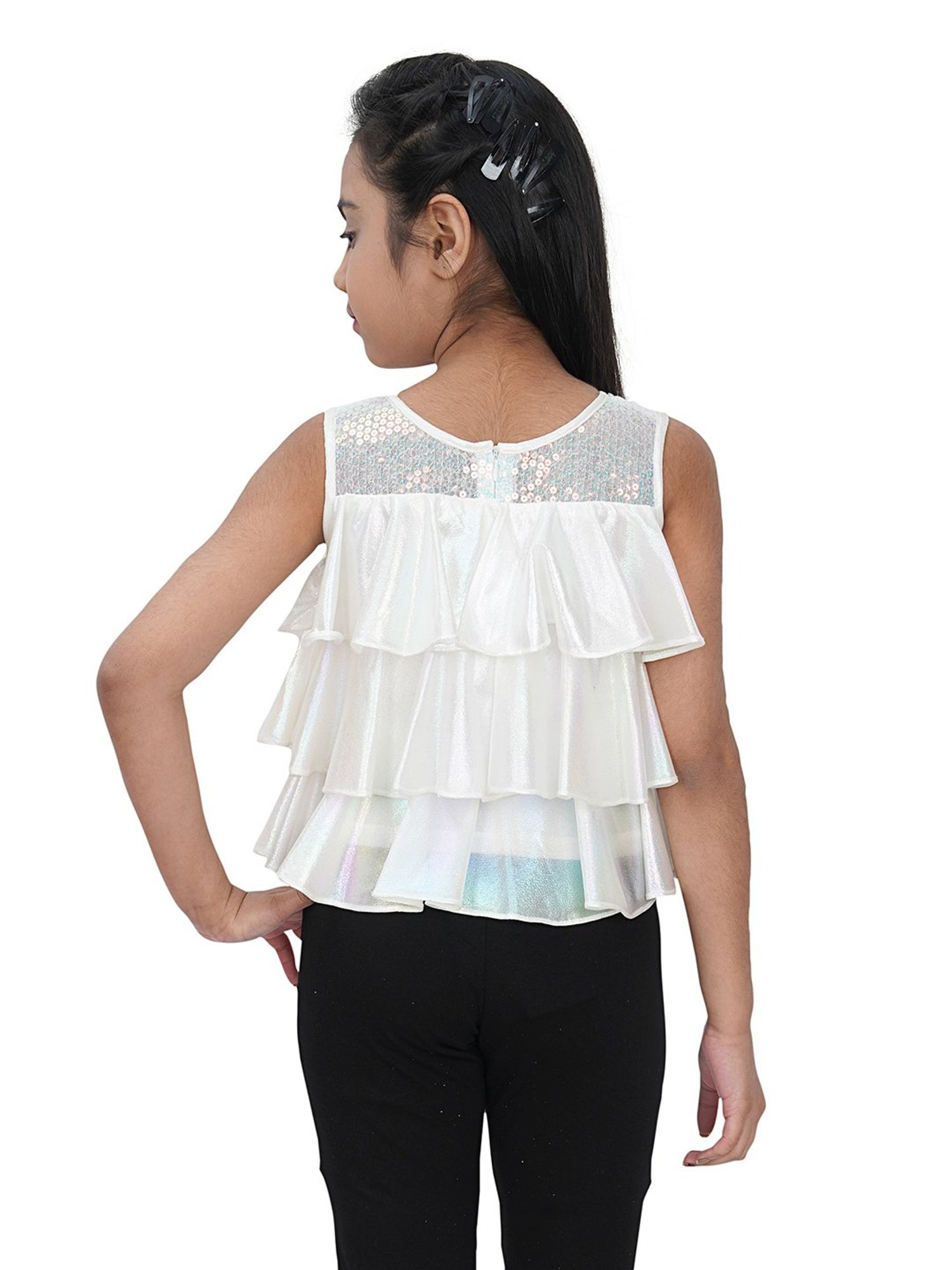 Tiny Girl White Embellished Top