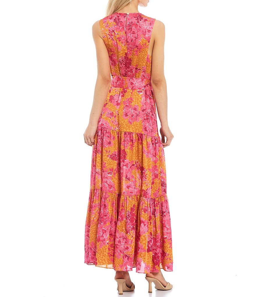 Ted Baker London Bambia Floral Print Tiered Maxi Swing Dress