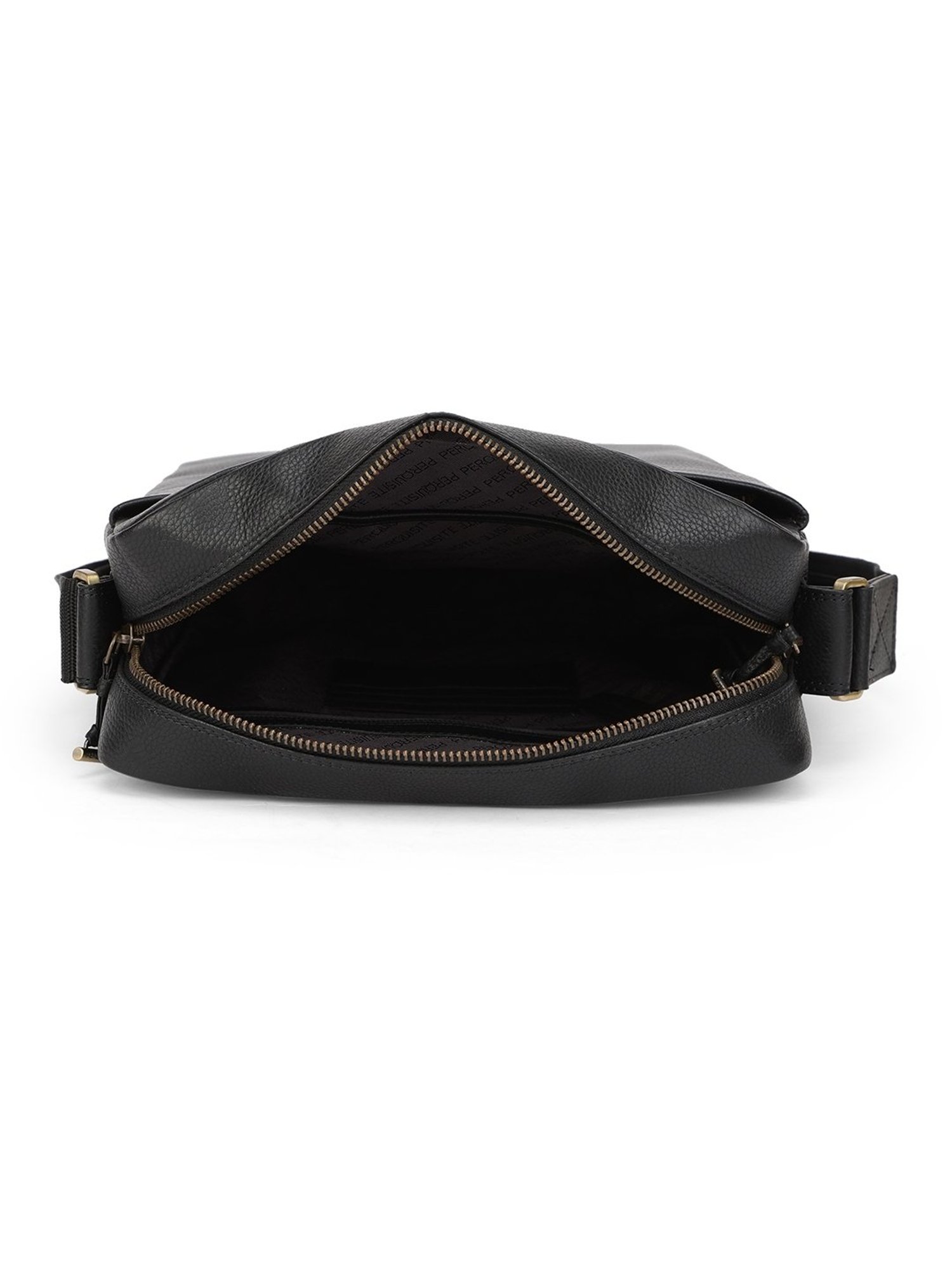 PERQUISITE MARK Black Solid Medium Cross Body Bag