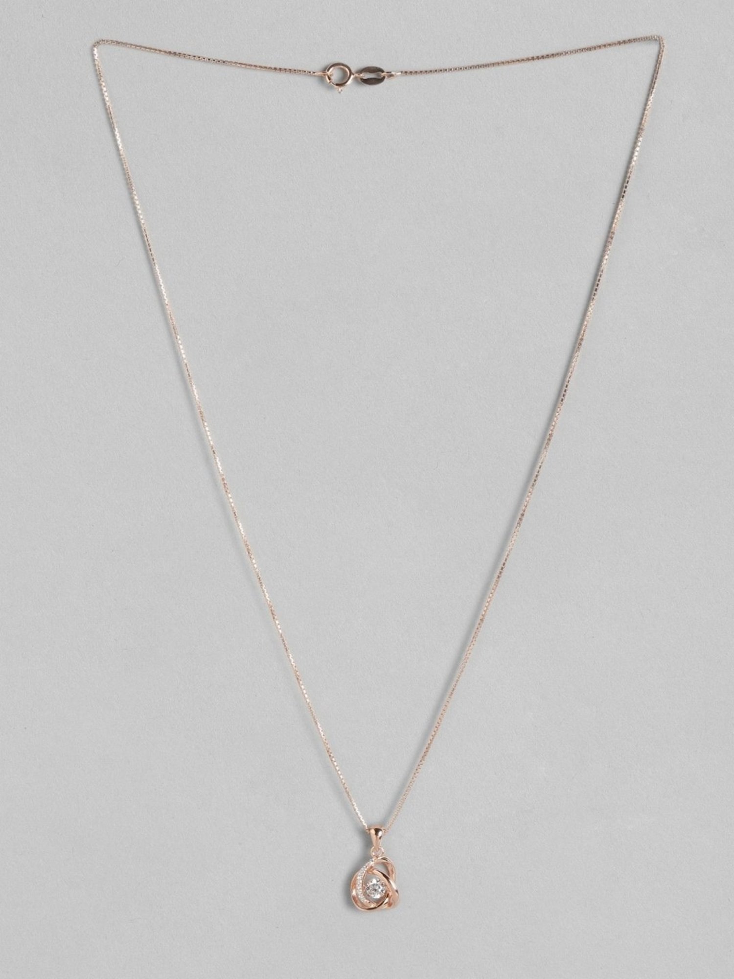 Zavya My Universe Rose Gold 92.5 Sterling Silver Pendant with Chain