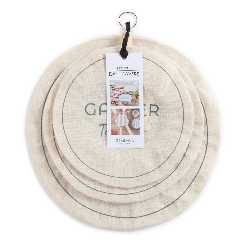 DEMDACO Made to Share Dish Covers Set of 3 11 x 11 - White