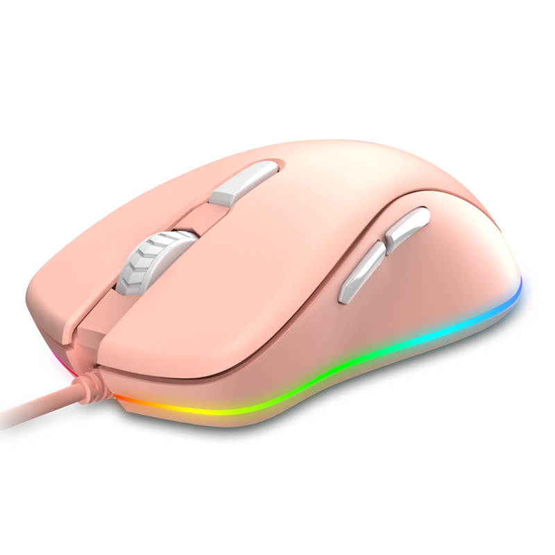 DAREU EM908 Wired Gaming Mouse, 6 Programmable Buttons, Ergonomic RGB Gaming Mouse with 16.8 Million Chroma 7 Backlit for PC, Laptop, and Notebook