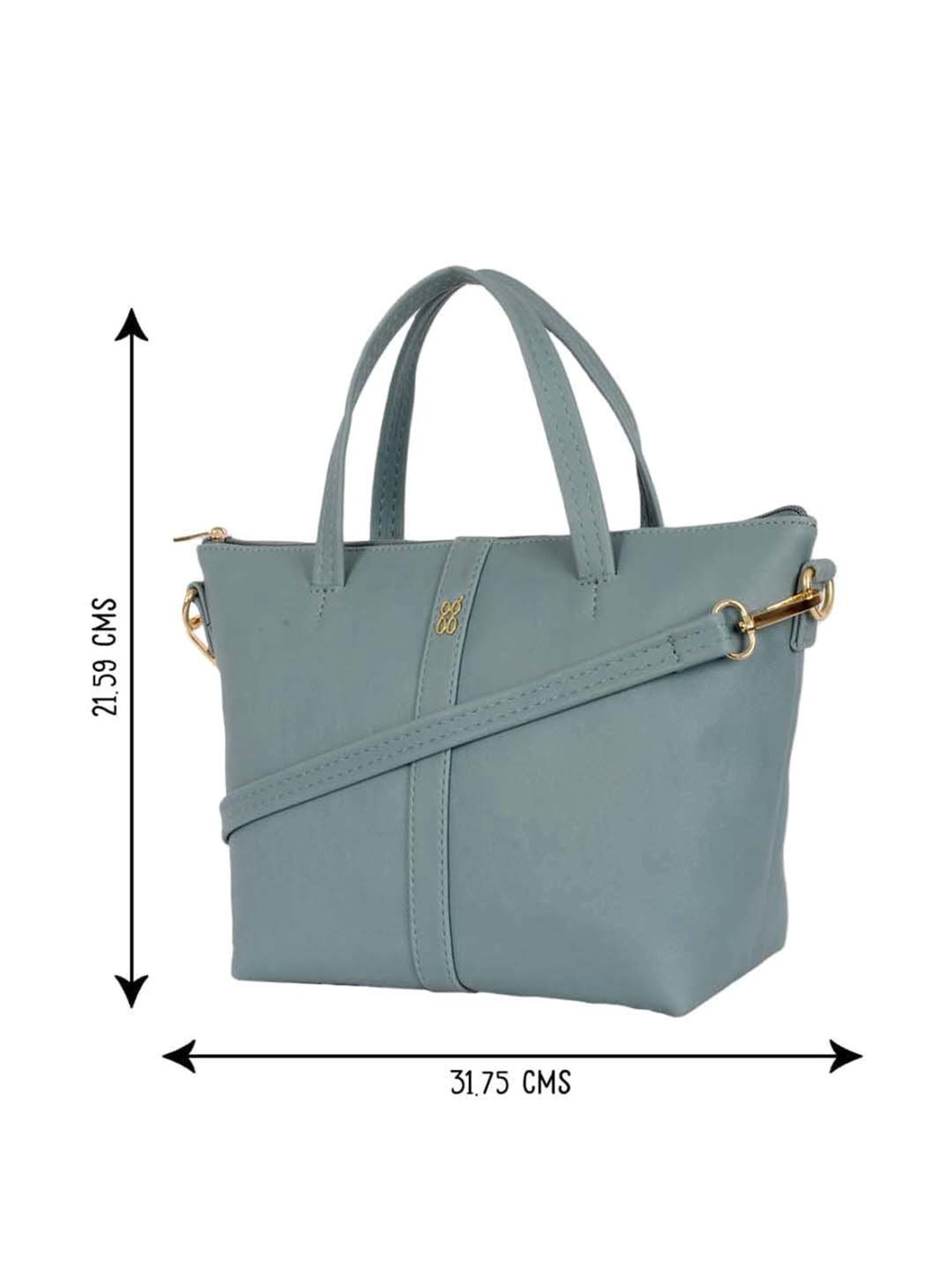 Baggit Grey Solid Medium Tote Handbag