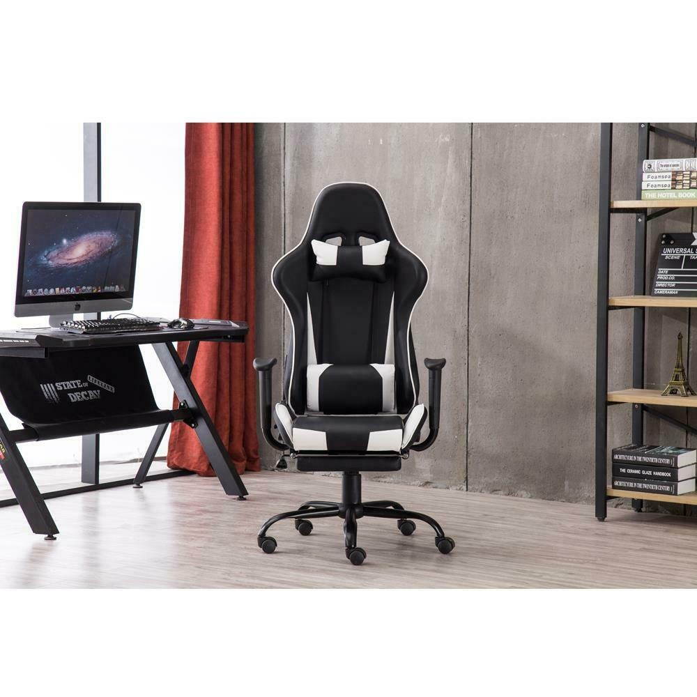 Executive Gaming Chair Office Chairs Computer Seat Racing Recliner W/ Footrest